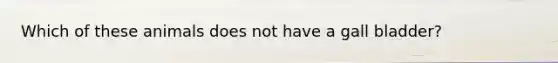 Which of these animals does not have a gall bladder?