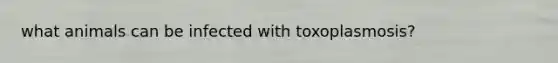 what animals can be infected with toxoplasmosis?
