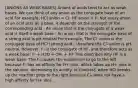 [ANIONS AS WEAK BASES] Anions of acids tend to act as weak bases. We can think of any anion as the conjugate base of an acid For example: HCl anion = Cl- HF anion = F- Not every anion of an acid acts as a base, it depends on the strength of the corresponding acid - An anion that is the conjugate of a weak acid is itself a weak base - An anion that is the conjugate base of a strong acid is pH-neutral For example, The Cl- anion is the conjugate base of HCl (strong acid), therefore the Cl- anion is pH-neutral. However, F- is the conjugate of HF, and therefore acts as a weak base: F- + H2O = OH- + HF This describes why HF is a weak base. The F- causes the equlibrium to go to the left because F- has an affinity for H+ ions, which takes up H+ ions in the solution, decreasing its acidity. In Contrast, when HCl breaks up the reaction goes to the right because Cl- does not have a high affinity for H+ ions.