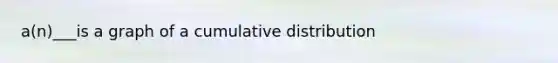 a(n)___is a graph of a cumulative distribution