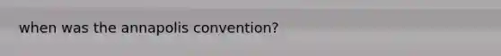 when was the annapolis convention?