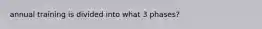 annual training is divided into what 3 phases?