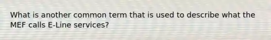 What is another common term that is used to describe what the MEF calls E-Line services?