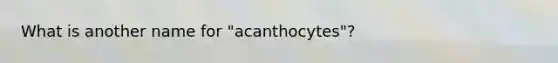 What is another name for "acanthocytes"?