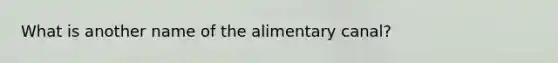 What is another name of the alimentary canal?