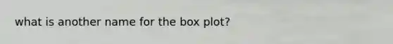 what is another name for the box plot?