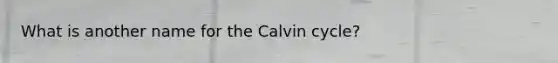 What is another name for the Calvin cycle?