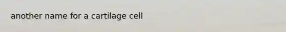 another name for a cartilage cell