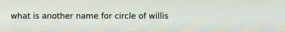 what is another name for circle of willis