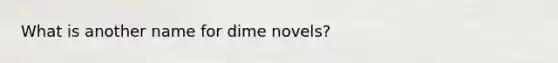 What is another name for dime novels?