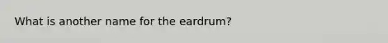 What is another name for the eardrum?