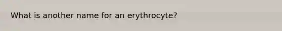 What is another name for an erythrocyte?