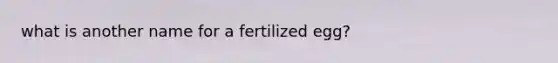 what is another name for a fertilized egg?