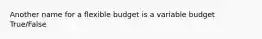 Another name for a flexible budget is a variable budget True/False