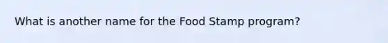 What is another name for the Food Stamp program?