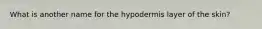 What is another name for the hypodermis layer of the skin?