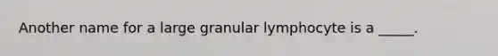 Another name for a large granular lymphocyte is a _____.