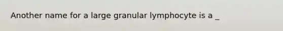 Another name for a large granular lymphocyte is a _