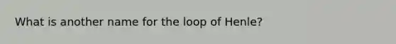 What is another name for the loop of Henle?