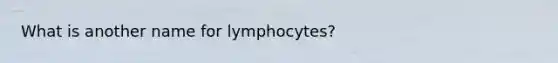 What is another name for lymphocytes?