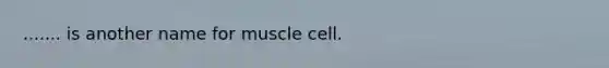 ....... is another name for muscle cell.