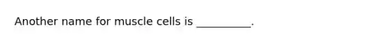 Another name for muscle cells is __________.