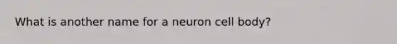 What is another name for a neuron cell body?