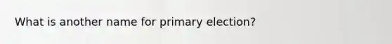 What is another name for primary election?