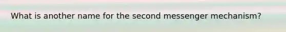 What is another name for the second messenger mechanism?