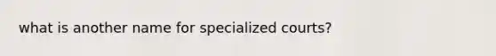 what is another name for specialized courts?