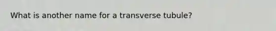 What is another name for a transverse tubule?