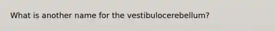 What is another name for the vestibulocerebellum?