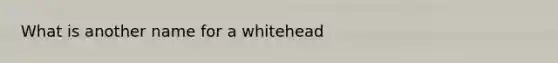 What is another name for a whitehead