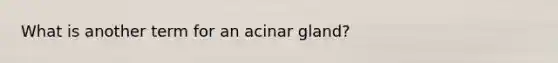 What is another term for an acinar gland?