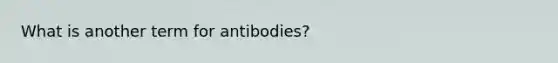 What is another term for antibodies?