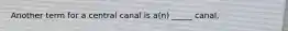 Another term for a central canal is a(n) _____ canal.