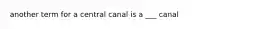 another term for a central canal is a ___ canal