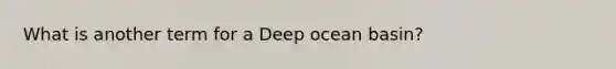 What is another term for a Deep ocean basin?