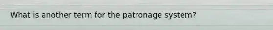 What is another term for the patronage system?