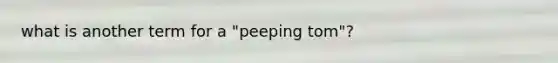 what is another term for a "peeping tom"?