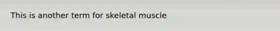 This is another term for skeletal muscle