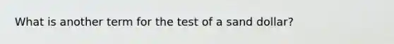 What is another term for the test of a sand dollar?