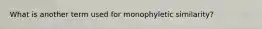 What is another term used for monophyletic similarity?