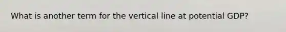 What is another term for the <a href='https://www.questionai.com/knowledge/k6j3Z69xQg-vertical-line' class='anchor-knowledge'>vertical line</a> at potential GDP?