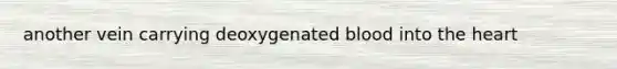 another vein carrying deoxygenated blood into the heart