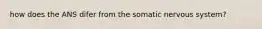 how does the ANS difer from the somatic nervous system?