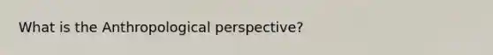 What is the Anthropological perspective?