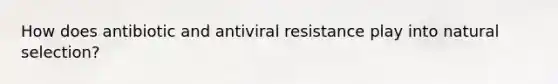 How does antibiotic and antiviral resistance play into natural selection?