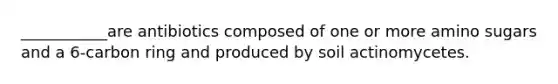 ___________are antibiotics composed of one or more amino sugars and a 6-carbon ring and produced by soil actinomycetes.