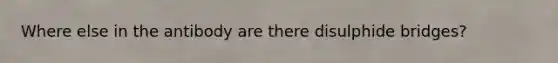 Where else in the antibody are there disulphide bridges?